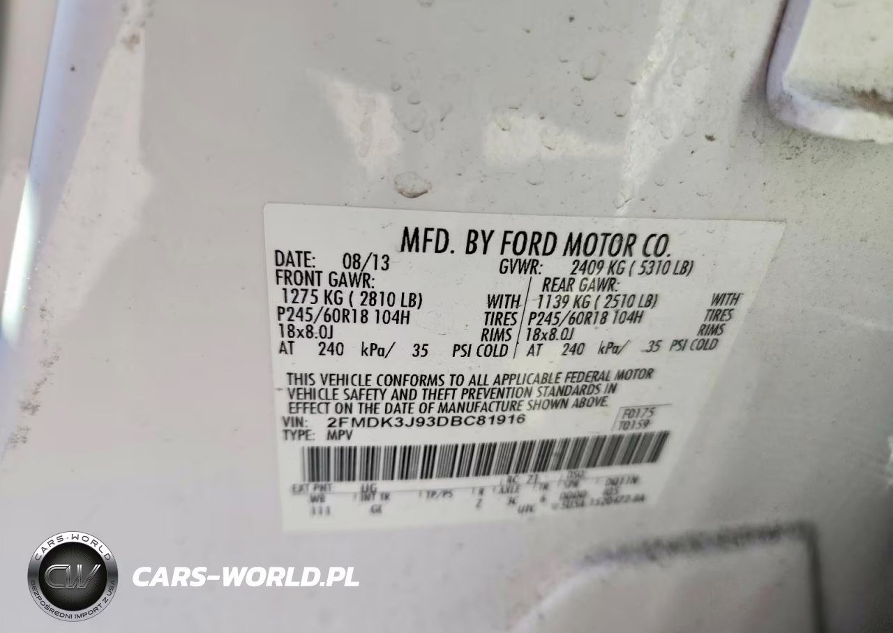 2013 Ford Edge Sel VIN:2FMDK3J93DBC81916 - 12