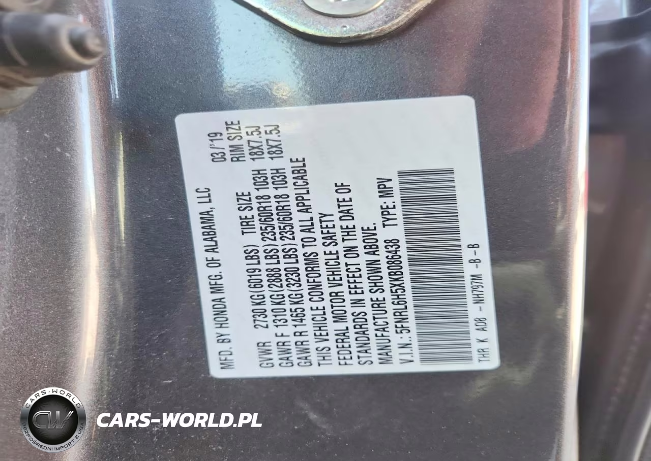 2019 Honda Odyssey Ex VIN:5FNRL6H5XKB086438 - 13