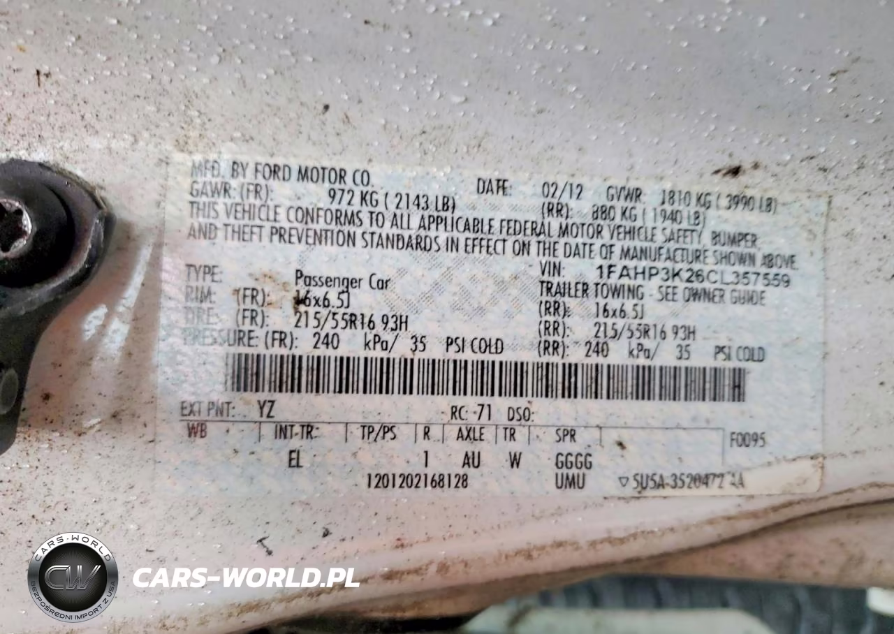 2012 Ford Focus Se VIN:1FAHP3K26CL357559 - 12