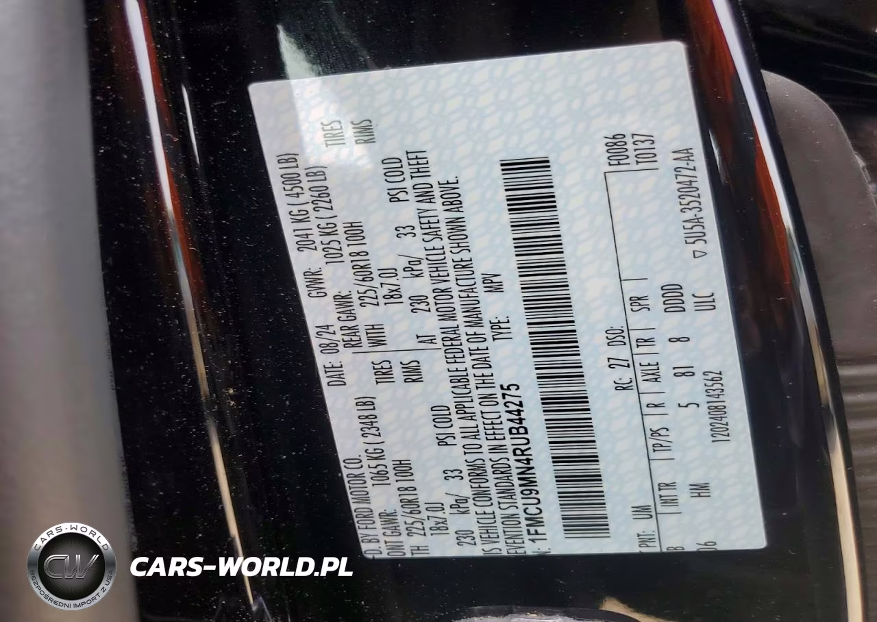 2024 Ford Escape St Line VIN:1FMCU9MN4RUB44275 - 13