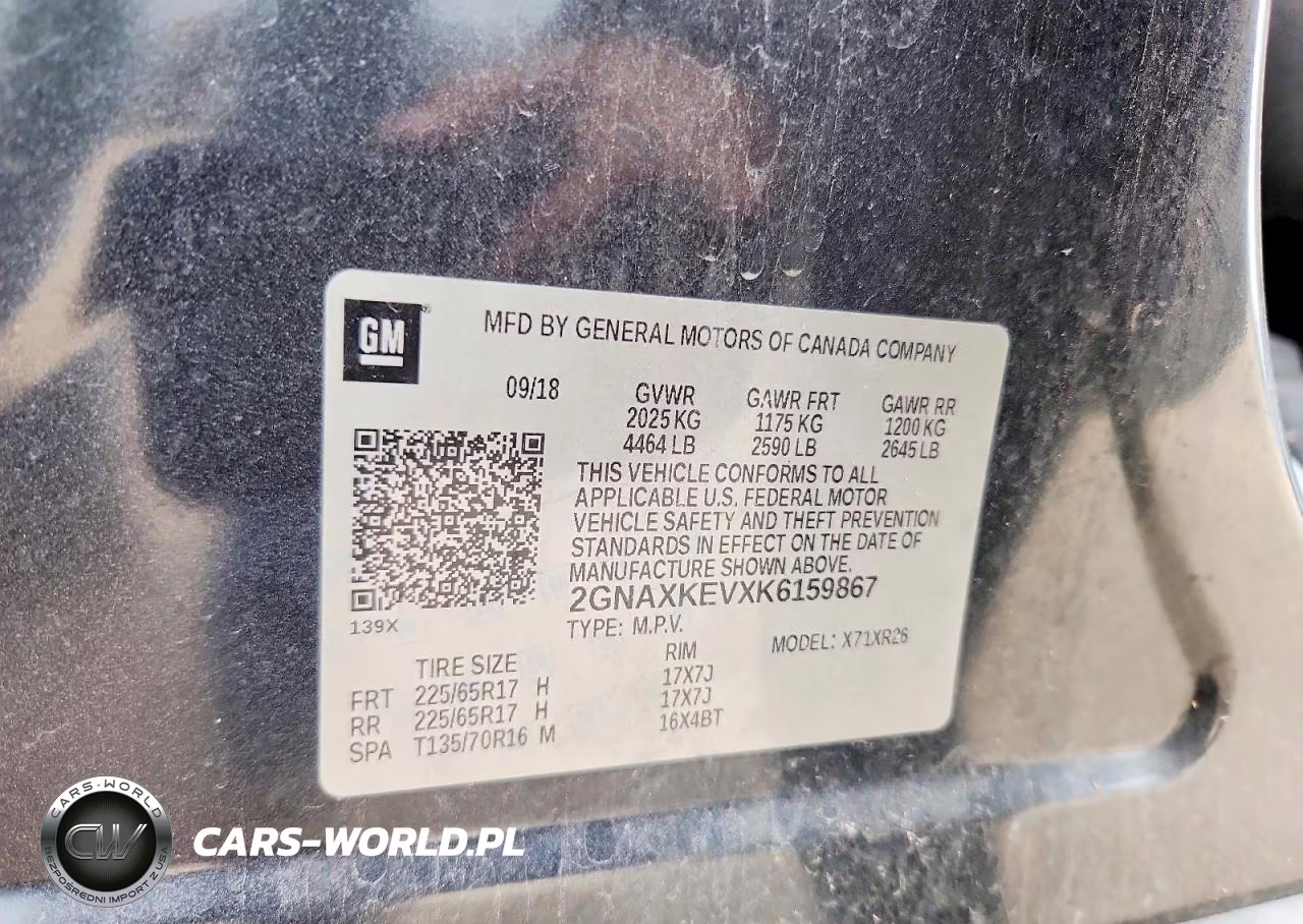 2019 Chevrolet Equinox Lt VIN:2GNAXKEVXK6159867 - 13