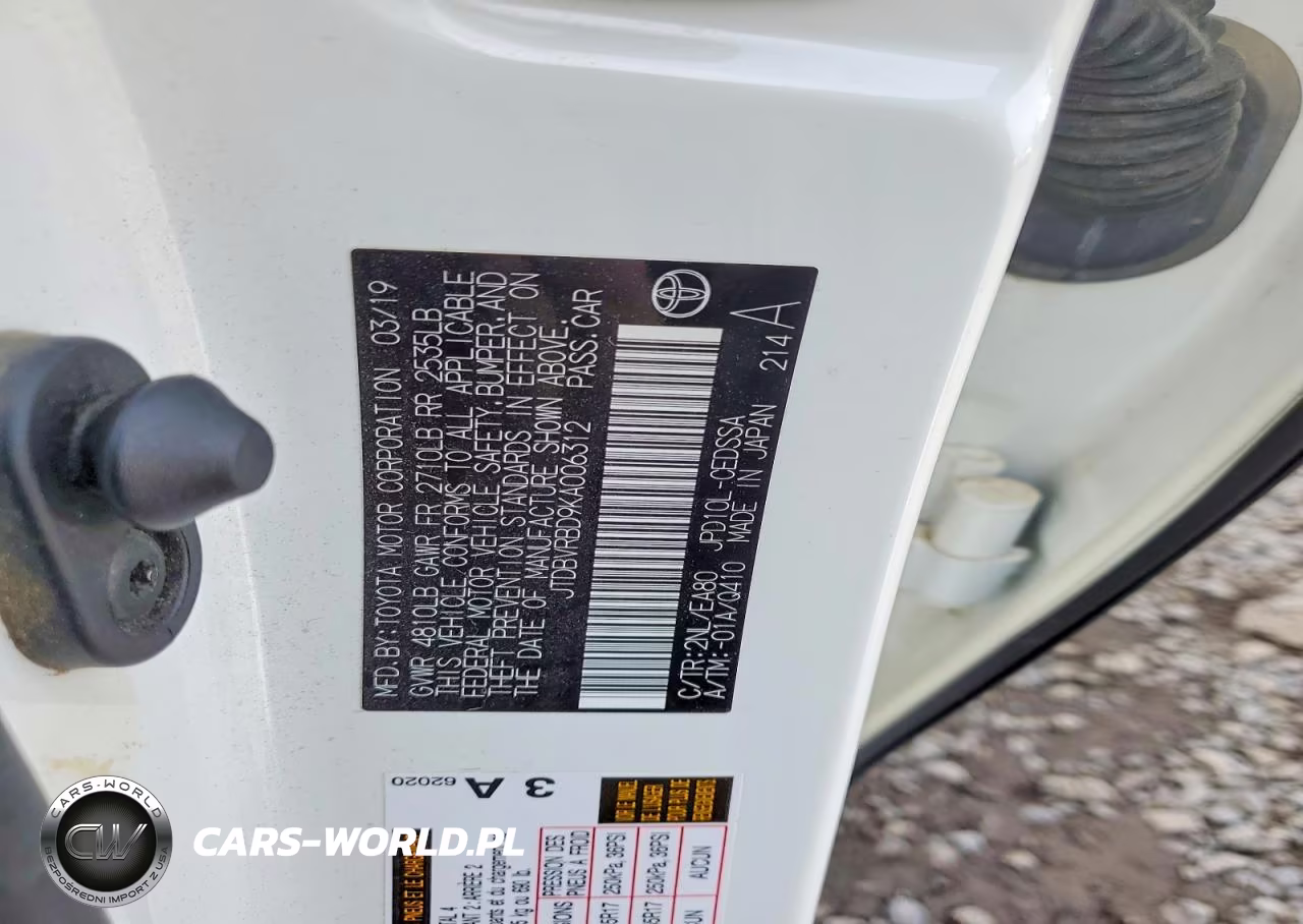 2019 Toyota Mirai Base VIN:JTDBVRBD9KA006312 - 12