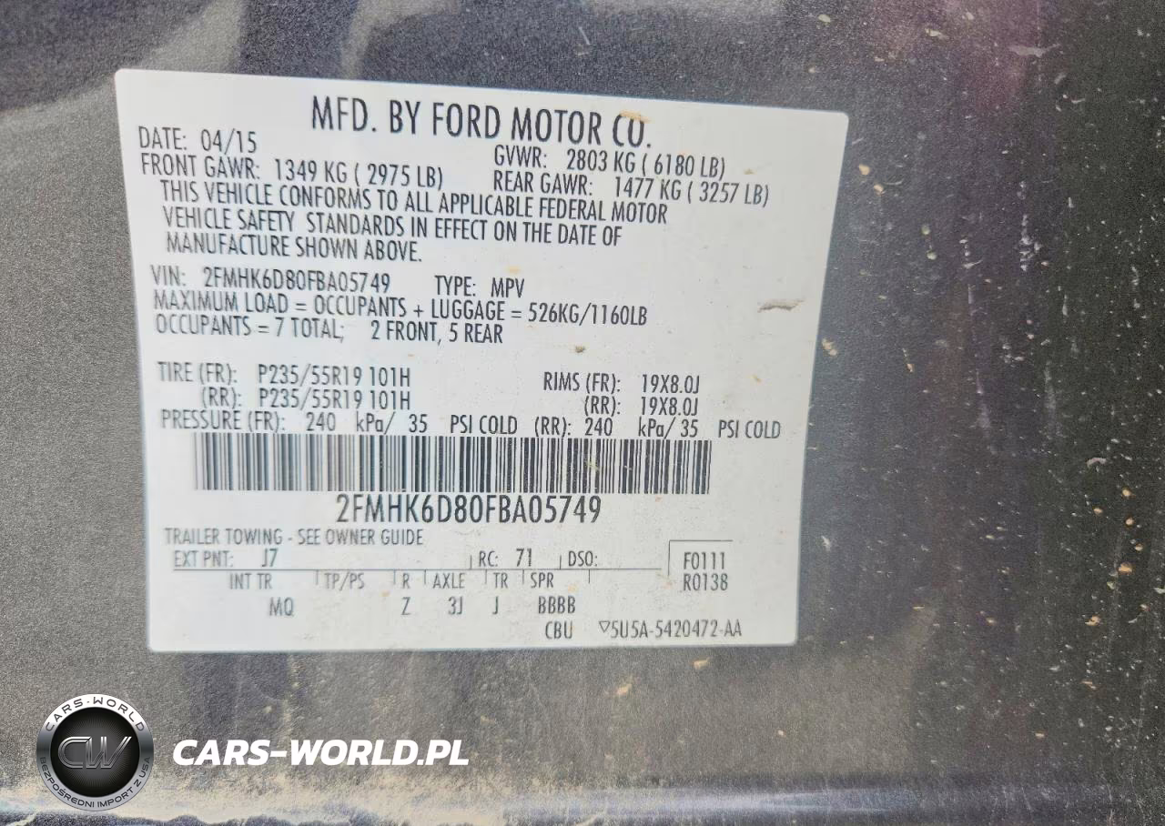 2015 Ford Flex Limited VIN:2FMHK6D80FBA05749 - 13