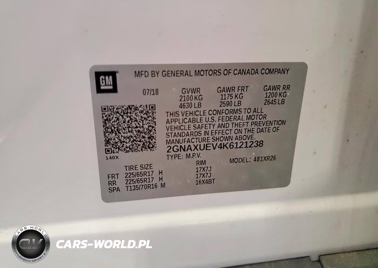 2019 Chevrolet Equinox Lt VIN:2GNAXUEV4K6121238 - 13