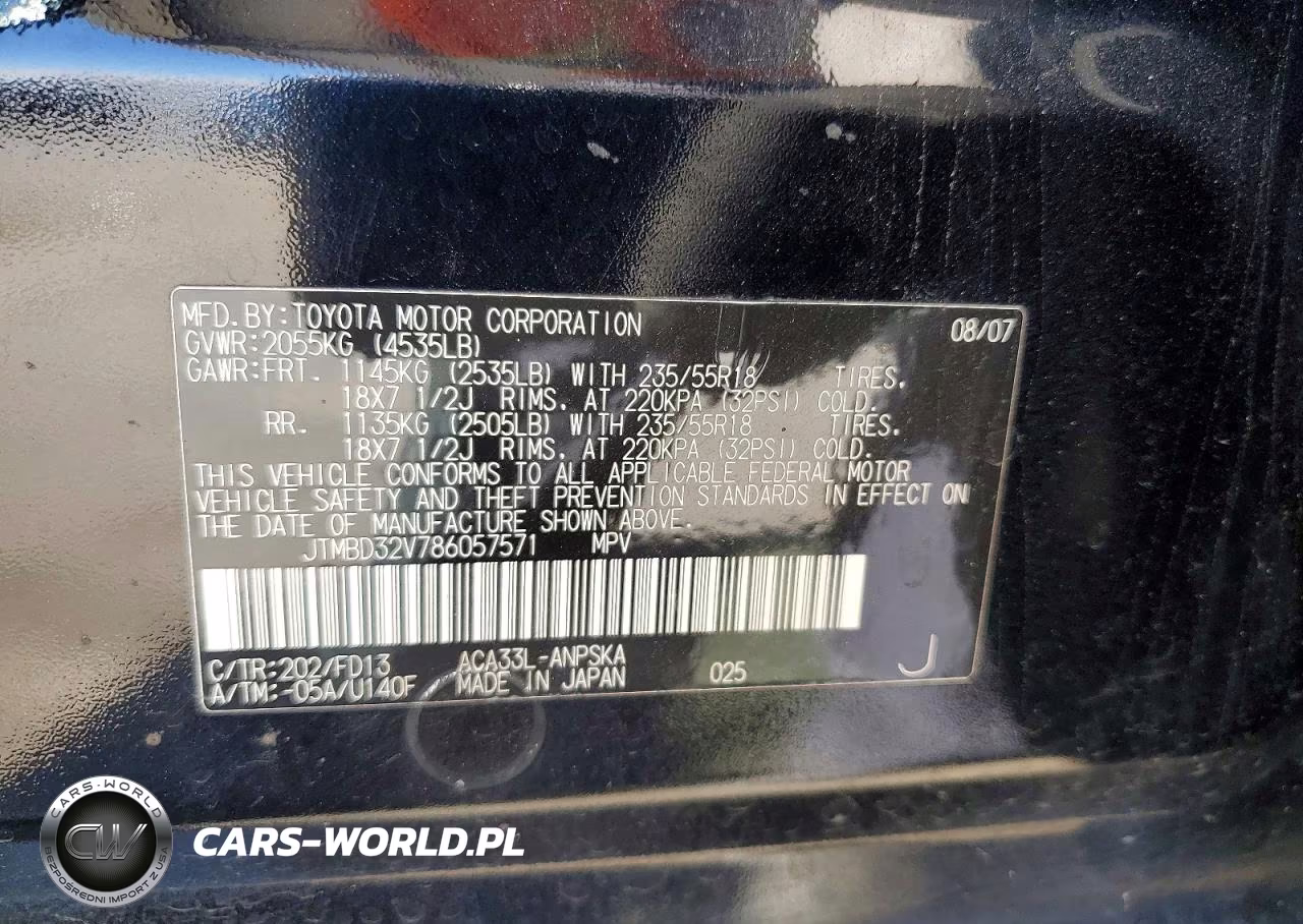 2008 Toyota Rav4 Sport VIN:JTMBD32V786057571 - 12