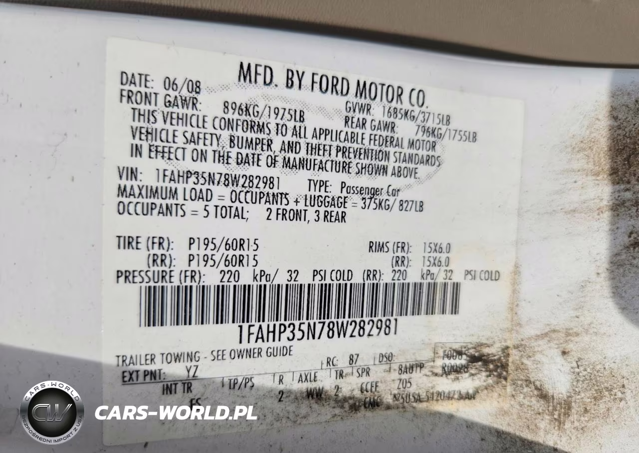 2008 Ford Focus Se VIN:1FAHP35N78W282981 - 12