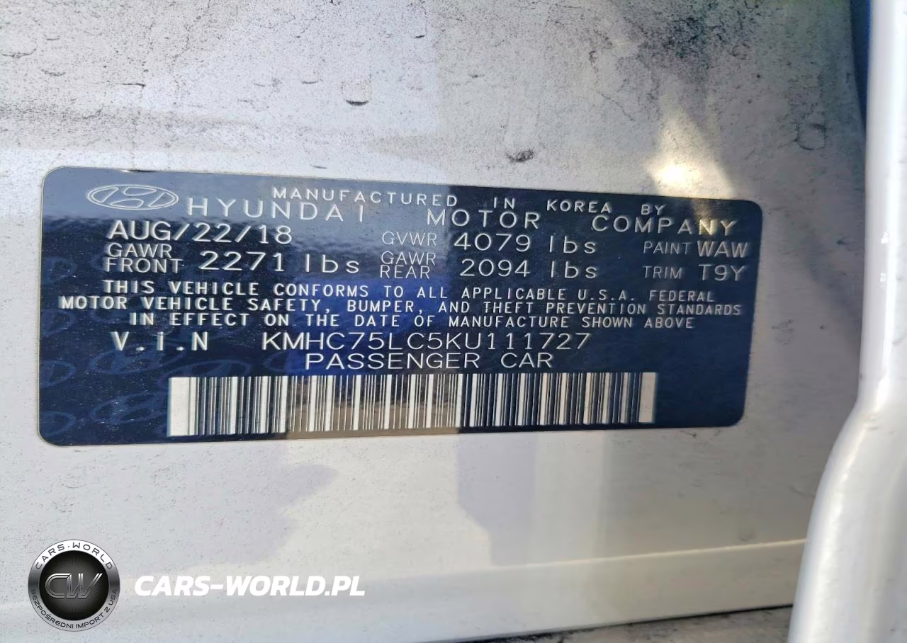 2019 Hyundai Ioniq Sel VIN:KMHC75LC5KU111727 - 12