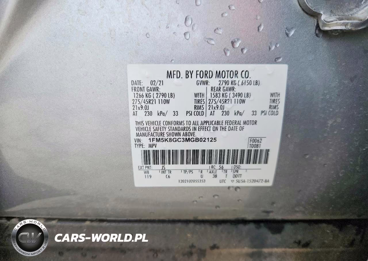 2021 Ford Explorer St VIN:1FM5K8GC3MGB02125 - 14