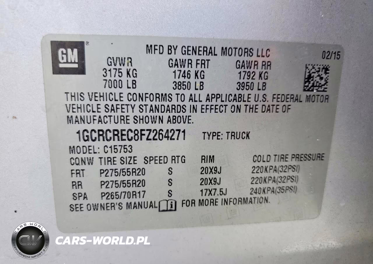 2015 Chevrolet Silverado C1500 Lt VIN:1GCRCREC8FZ264271 - 12