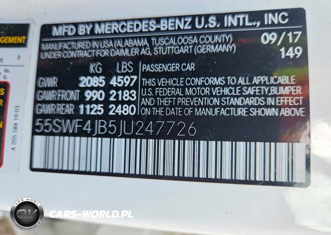 2018 Mercedes-Benz C 300 VIN:55SWF4JB5JU247726 - 12
