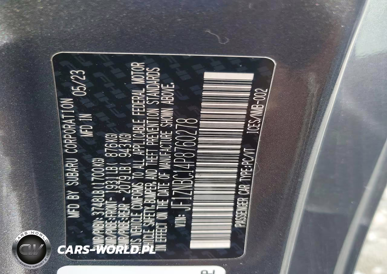 2023 Toyota Gr86 Base VIN:JF1ZNBC14P8760278 - 12