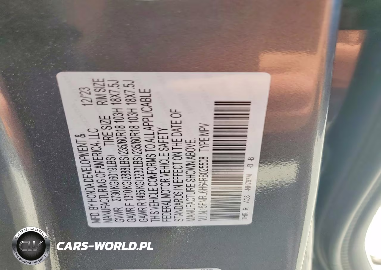 2024 Honda Odyssey Exl VIN:5FNRL6H64RB025508 - 13