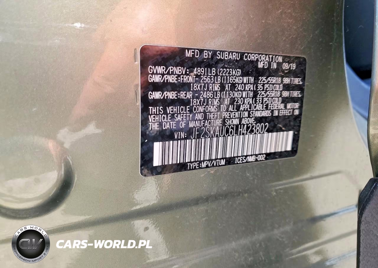 2020 Subaru Forester Limited VIN:JF2SKAUC6LH423802 - 13