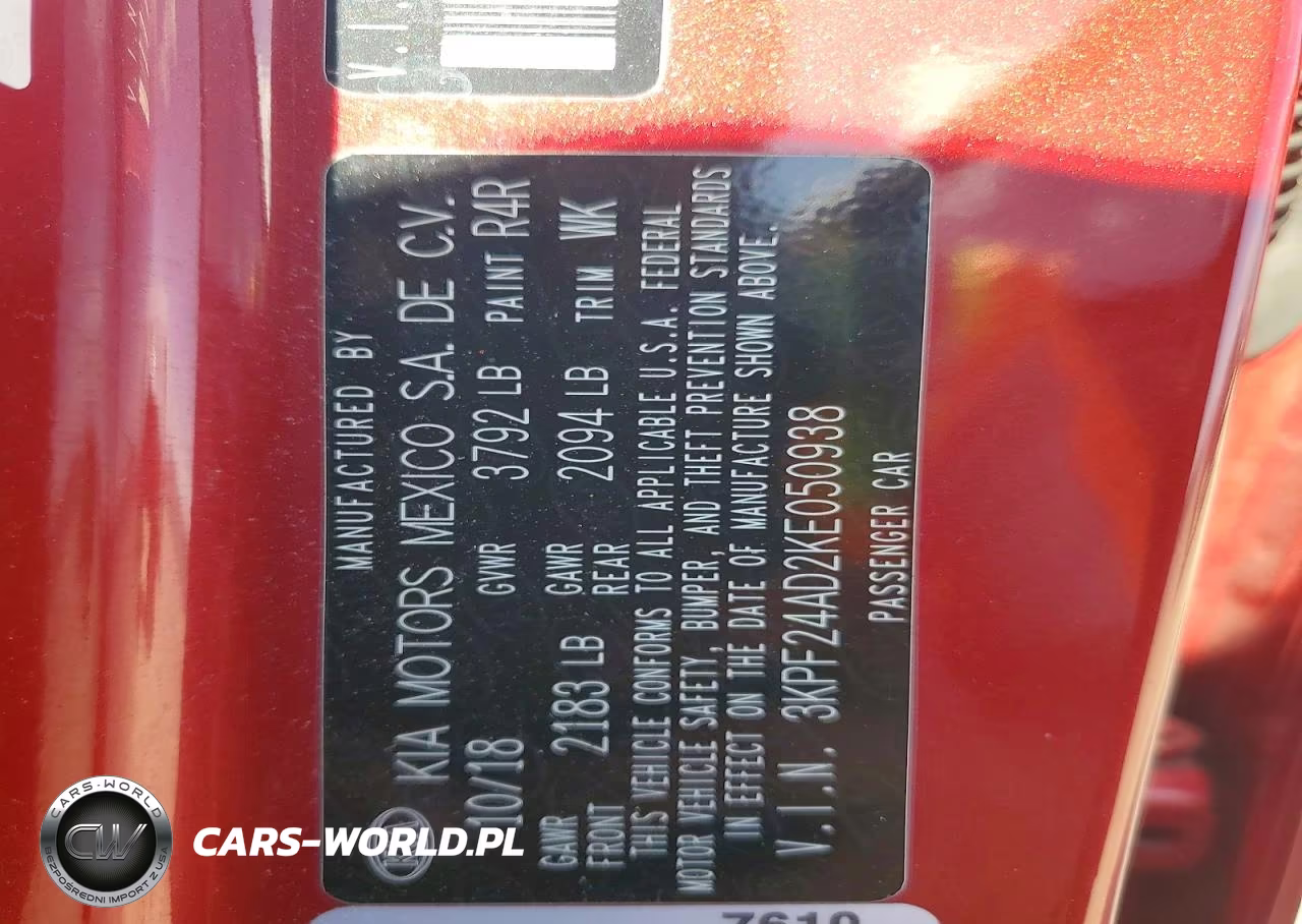 2019 Kia Forte Lxs VIN:3KPF24AD2KE050938 - 13