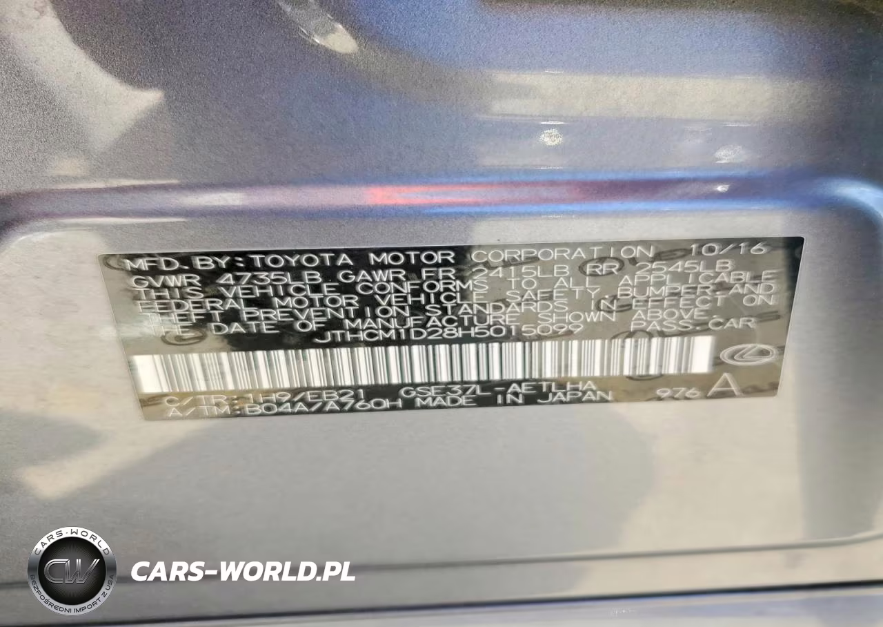 2017 Lexus Is 300 VIN:JTHCM1D28H5015099 - 12
