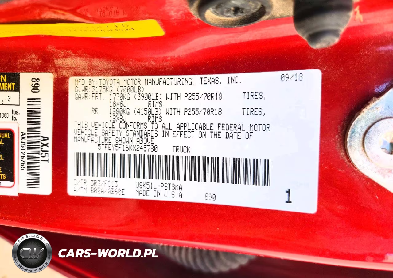 2019 Toyota Tundra Crewmax Sr5 VIN:5TFEY5F16KX245780 - 12