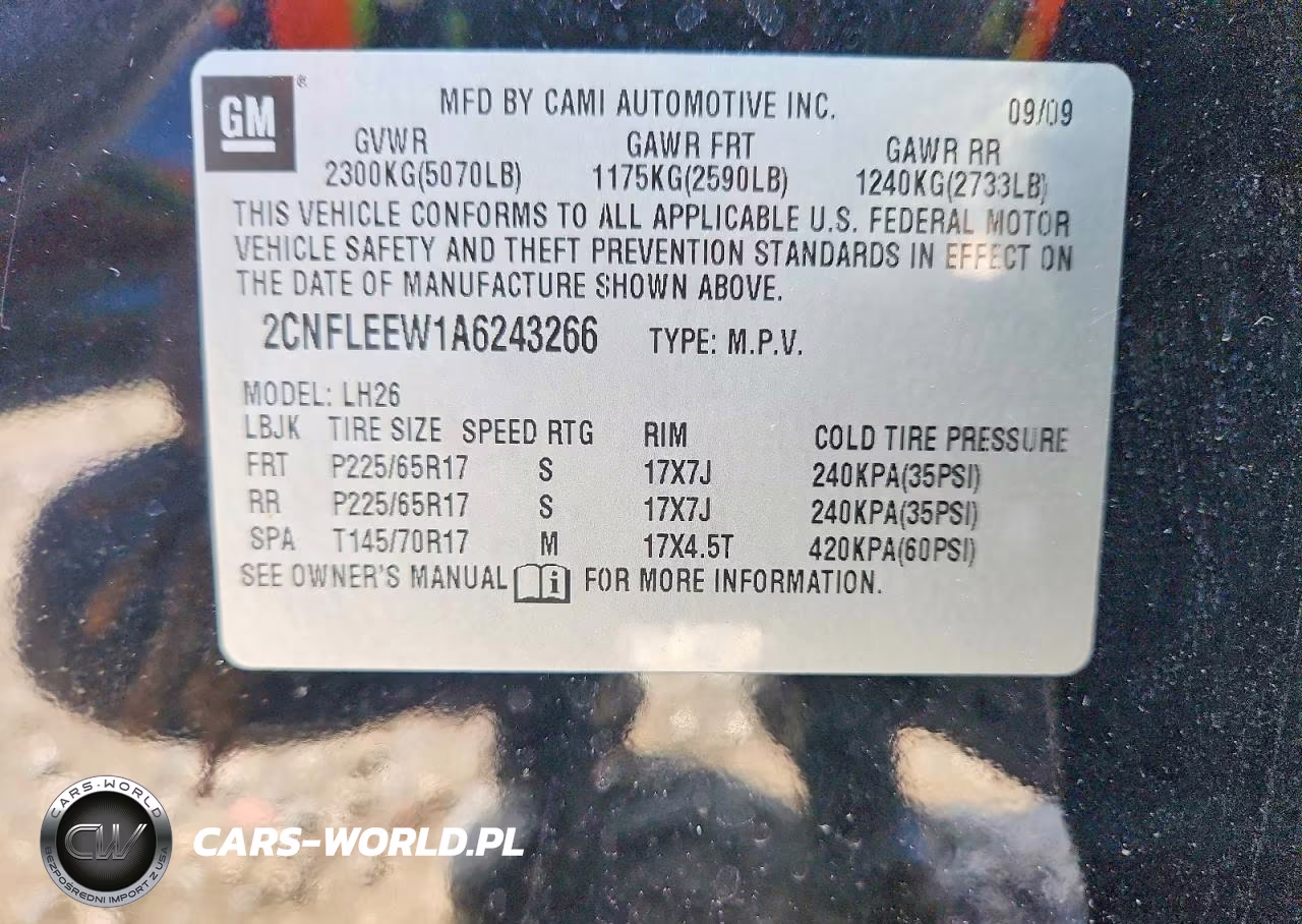 2010 Chevrolet Equinox Lt VIN:2CNFLEEW1A6243266 - 13