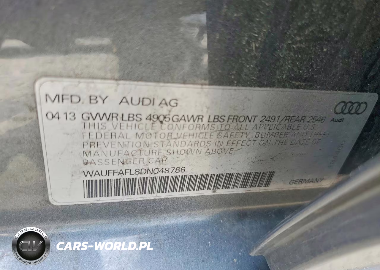 2013 Audi A4 2.0T Quattro VIN:WAUFFAFL8DN048786 - 13