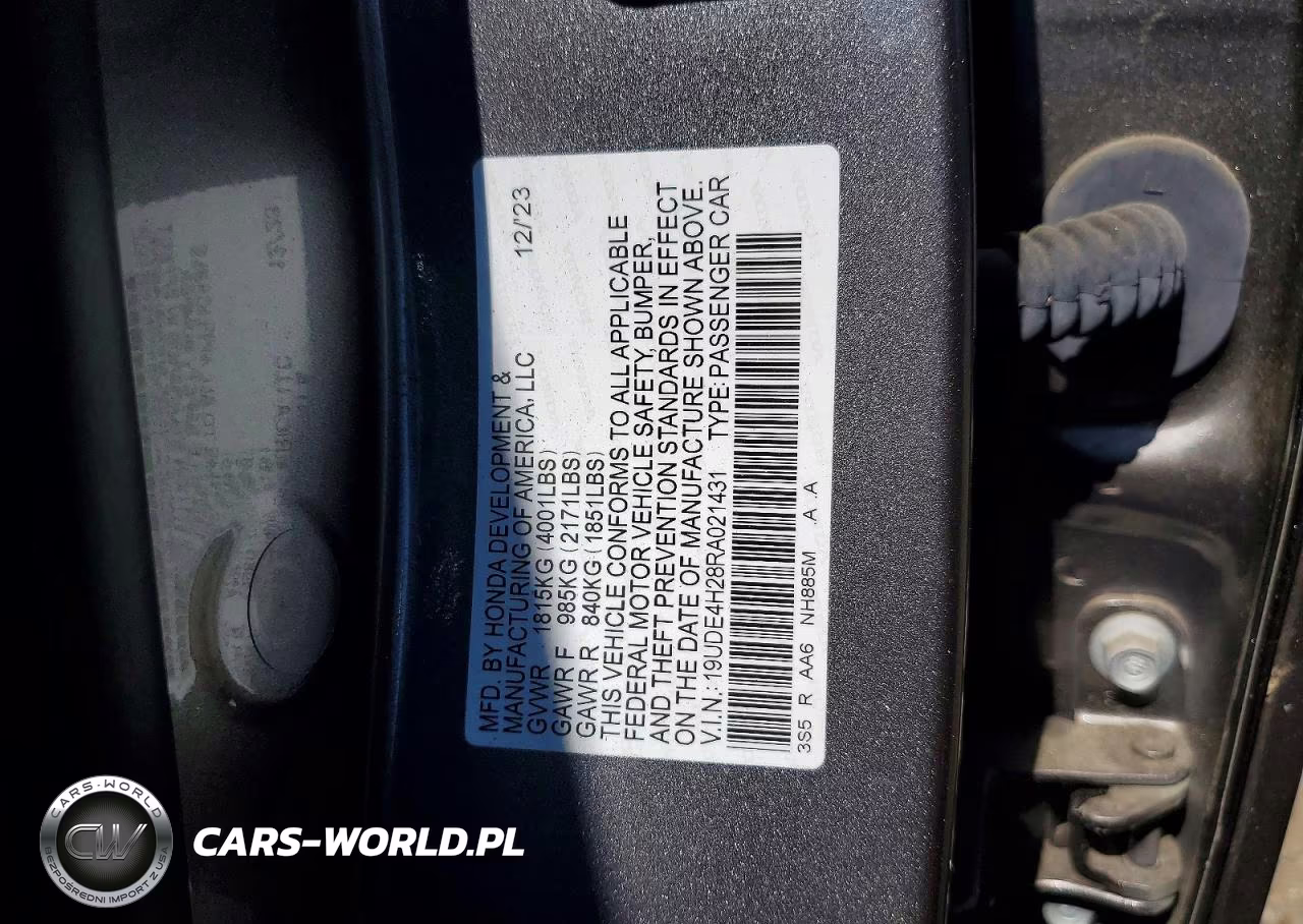 2024 Acura Integra VIN:19UDE4H28RA021431 - 12