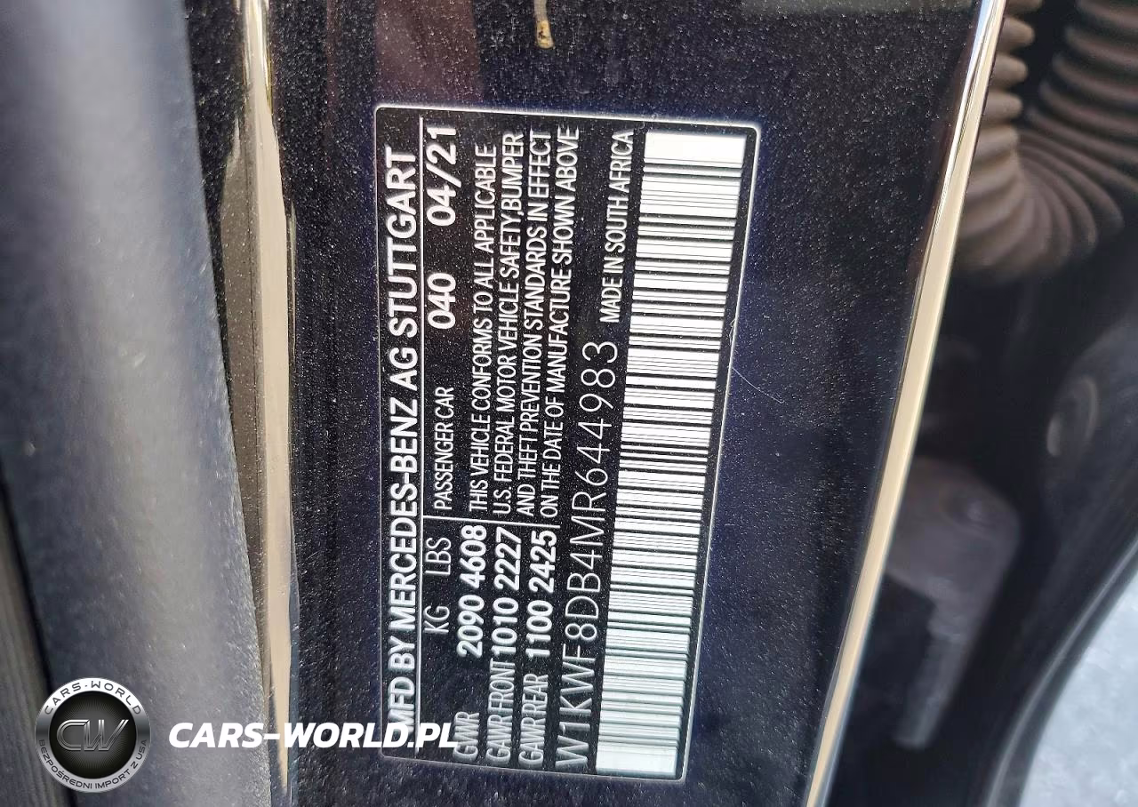 2021 Mercedes-Benz C 300 VIN:W1KWF8DB4MR644983 - 12