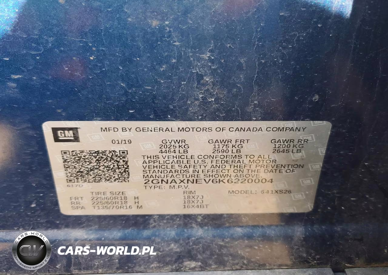 2019 Chevrolet Equinox VIN:2GNAXNEV6K6220004 - 13