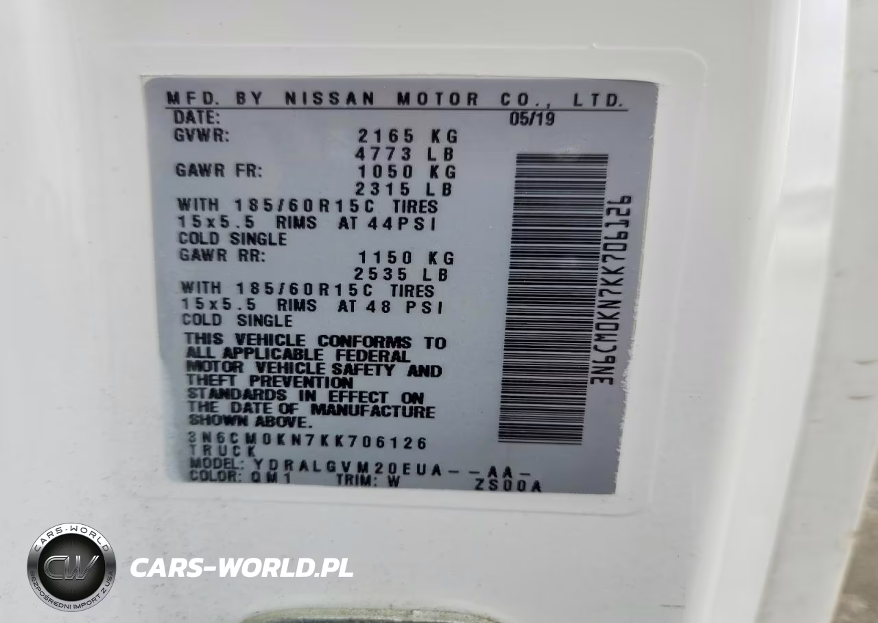 2019 Nissan Nv200 Delivery Van VIN:3N6CM0KN7KK706126 - 13