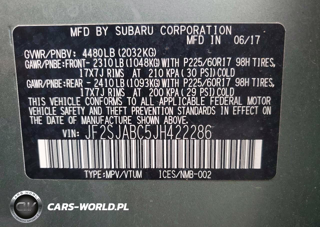 2018 Subaru Forester 2.5I VIN:JF2SJABC5JH422286 - 13
