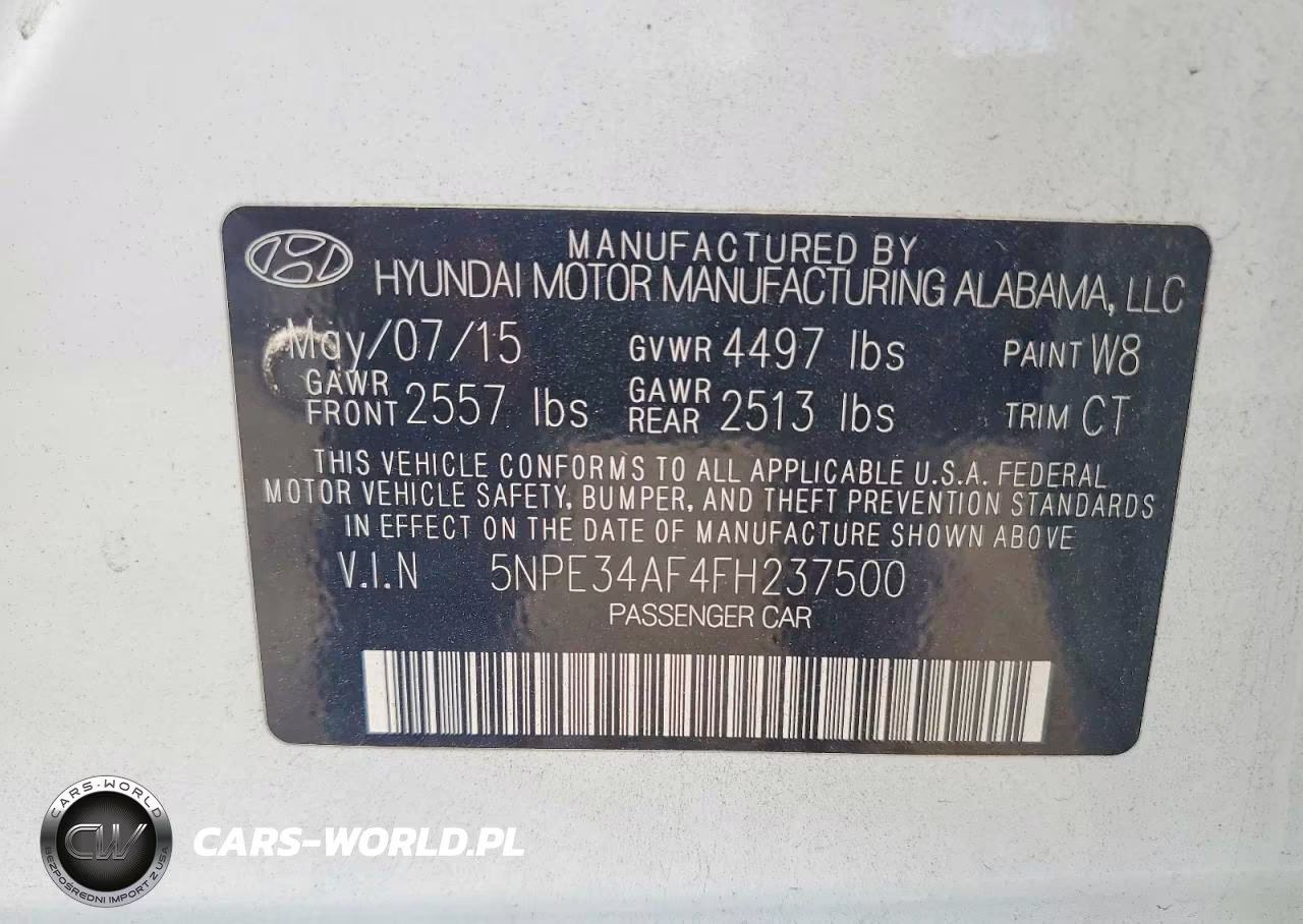 2015 Hyundai Sonata Sport VIN:5NPE34AF4FH237500 - 13