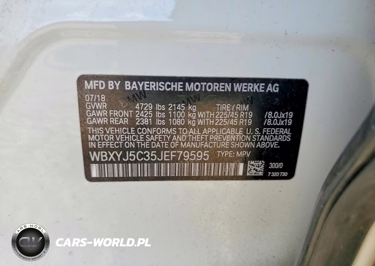 2018 BMW X2 VIN:WBXYJ5C35JEF79595 - 12