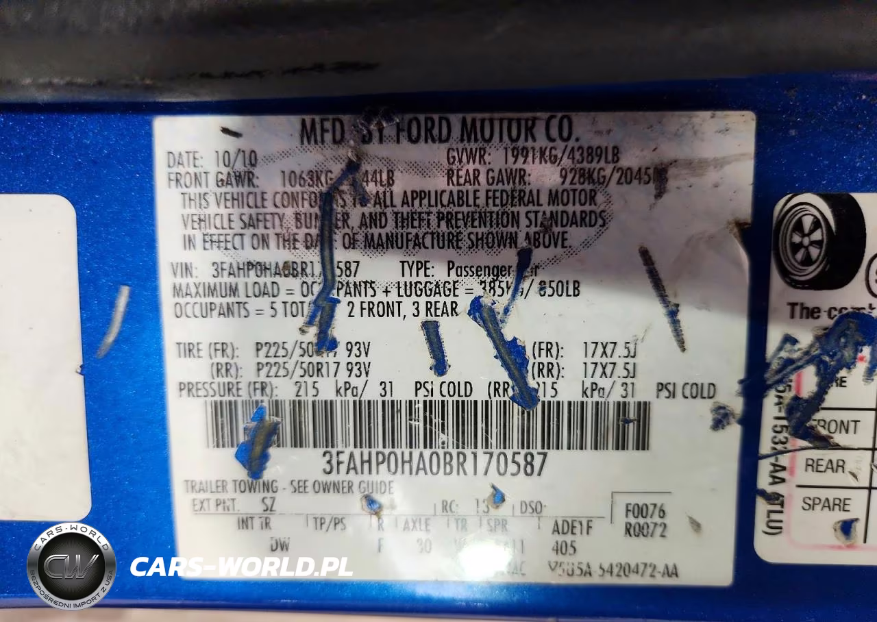 2011 Ford Fusion Se VIN:3FAHP0HA0BR170587 - 12