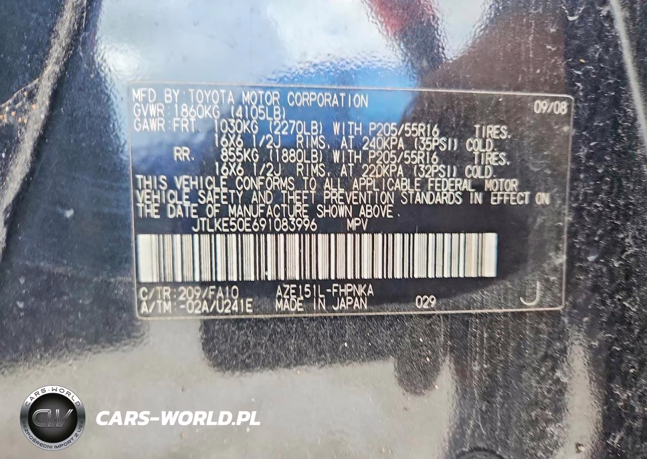 2009 Toyota Scioon VIN:JTLKE50E691083996 - 12