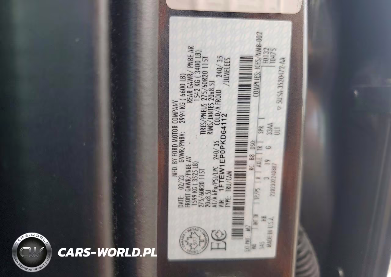 2023 Ford F150 Supercrew VIN:1FTEW1EP0PKD64112 - 12