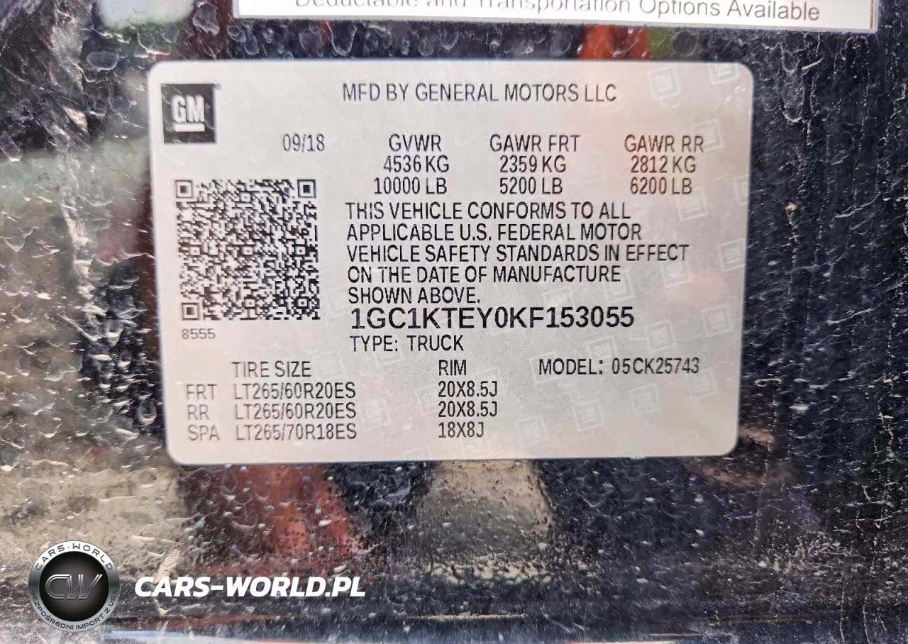 2019 Chevrolet Silverado K2500 Heavy Duty Ltz VIN:1GC1KTEY0KF153055 - 12