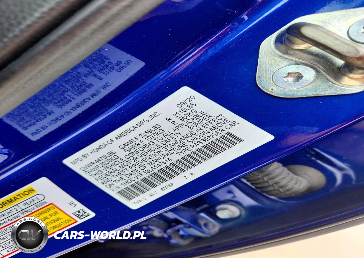 2020 Honda Accord Sport VIN:1HGCV1F33LA147614 - 12