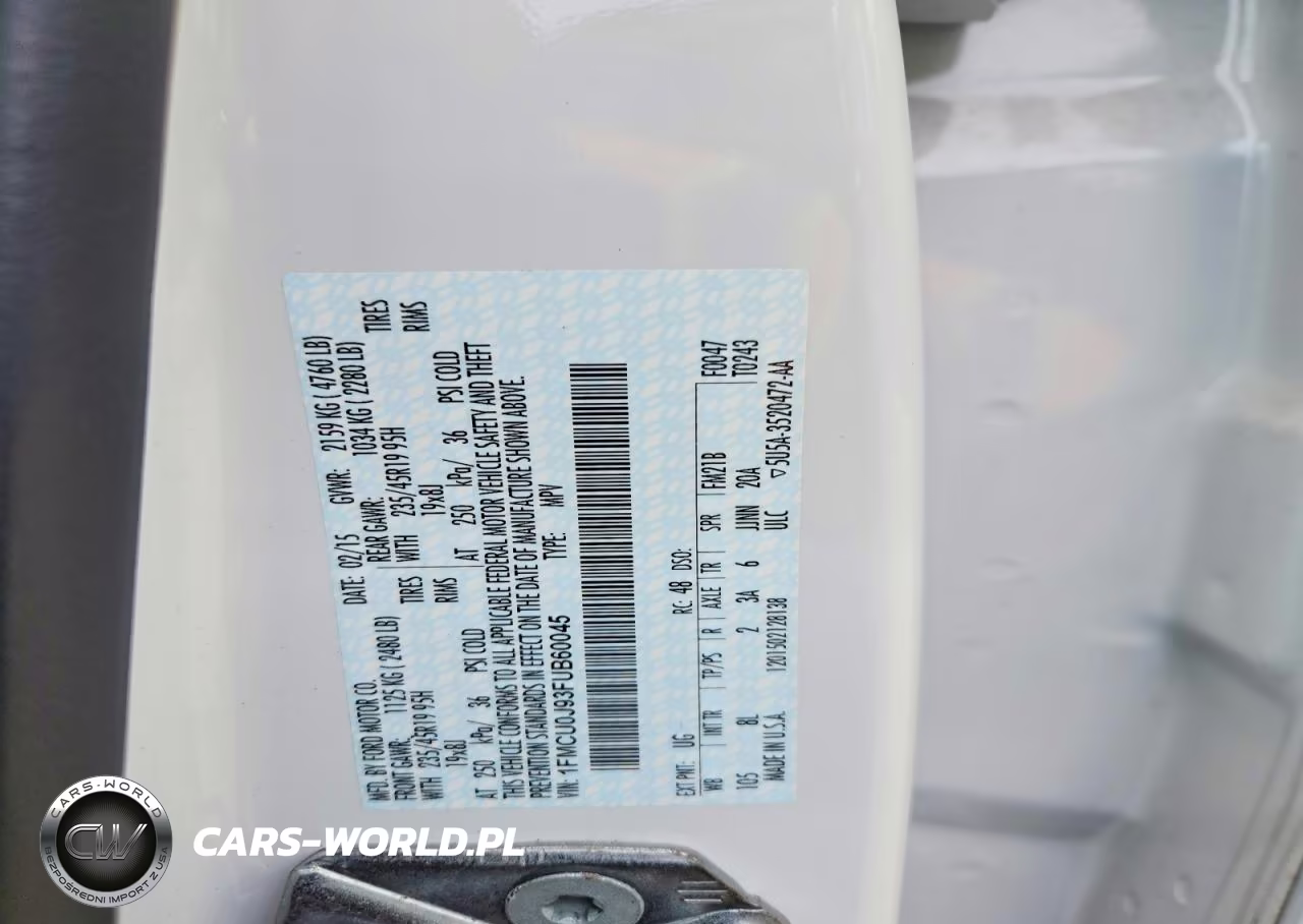 2015 Ford Escape Titanium VIN:1FMCU0J93FUB60045 - 13