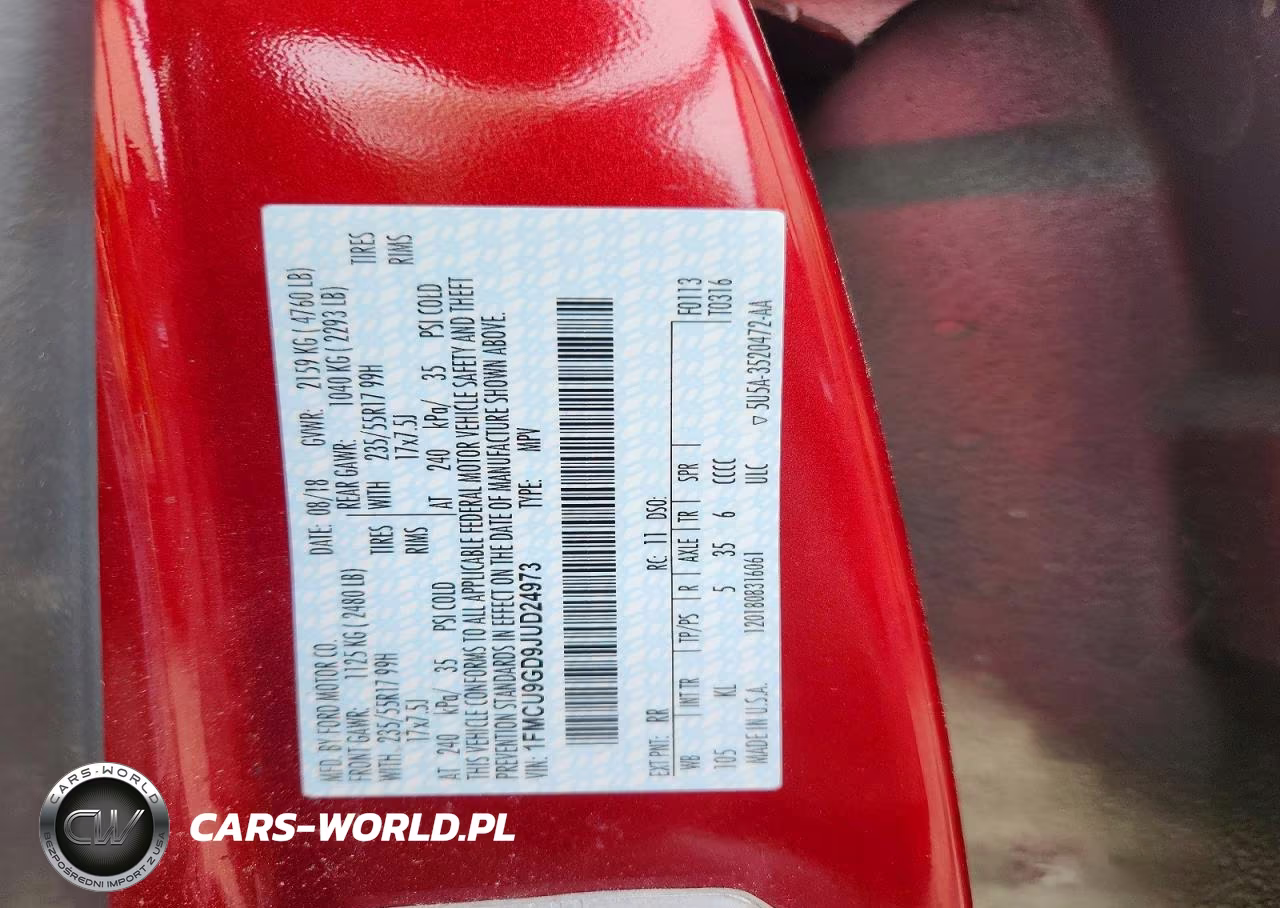 2018 Ford Escape Se VIN:1FMCU9GD9JUD24973 - 13