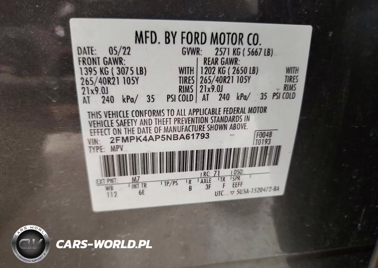 2022 Ford Edge St VIN:2FMPK4AP5NBA61793 - 13