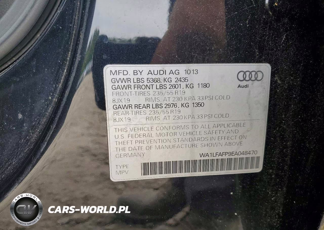 2014 Audi Q5 Premium Plus VIN:WA1LFAFP9EA048470 - 13