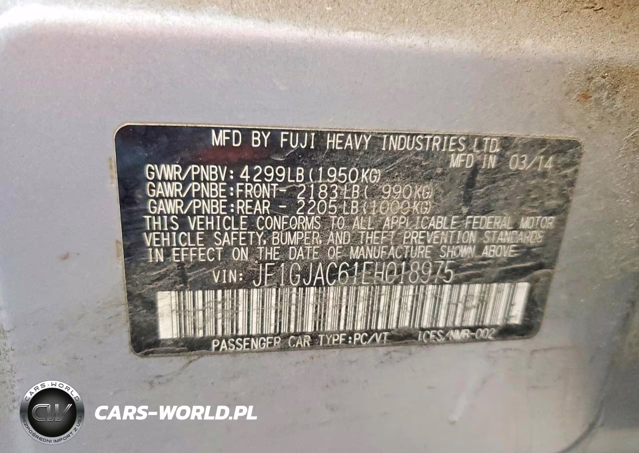 2014 Subaru Impreza Premium VIN:JF1GJAC61EH018975 - 12
