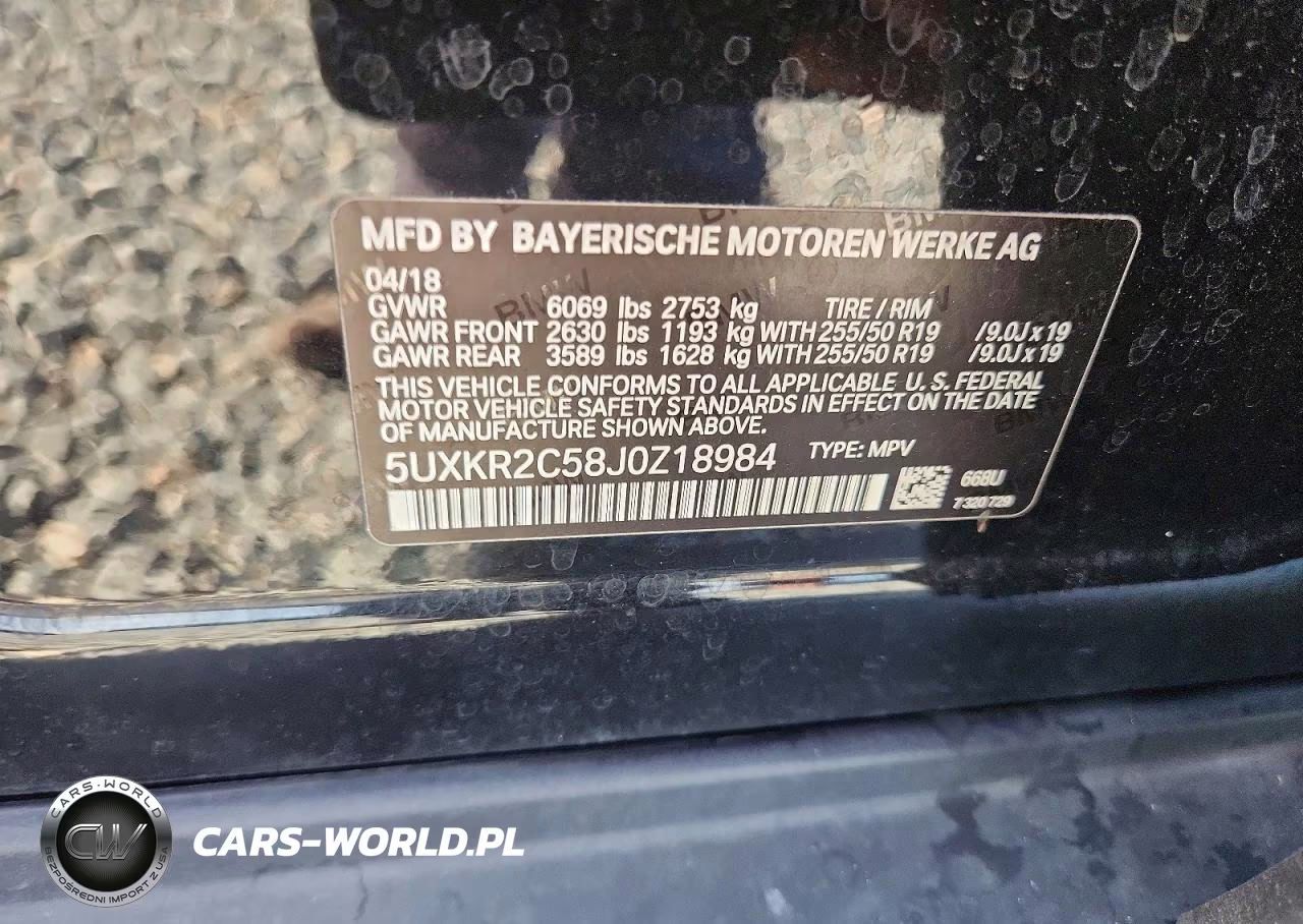2018 BMW X5 Sdrive35I VIN:5UXKR2C58J0Z18984 - 13