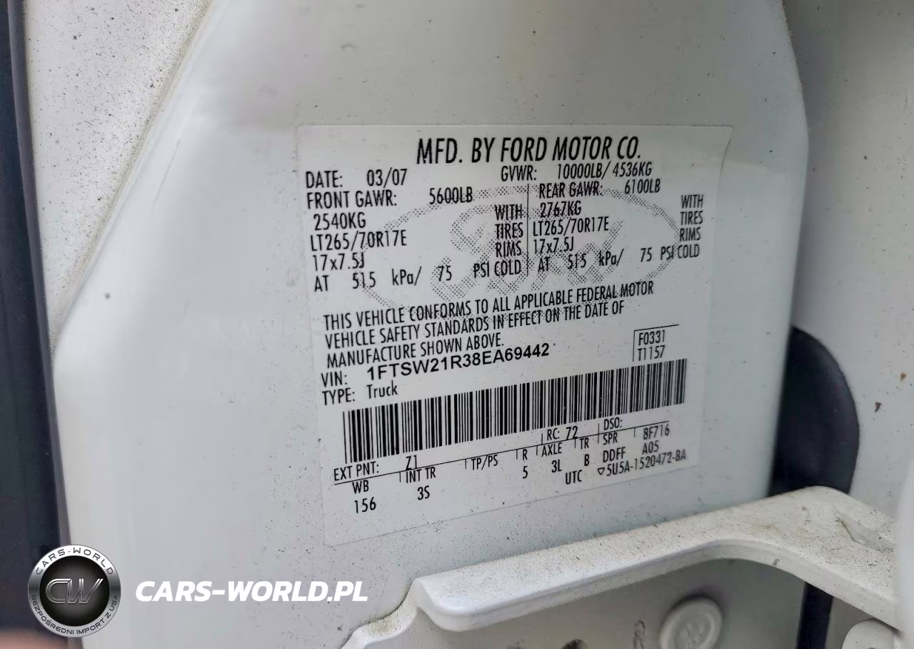 2008 Ford F250 Super Duty VIN:1FTSW21R38EA69442 - 12