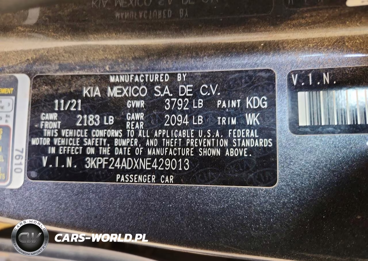 2022 Kia Forte Lxs VIN:3KPF24ADXNE429013 - 12