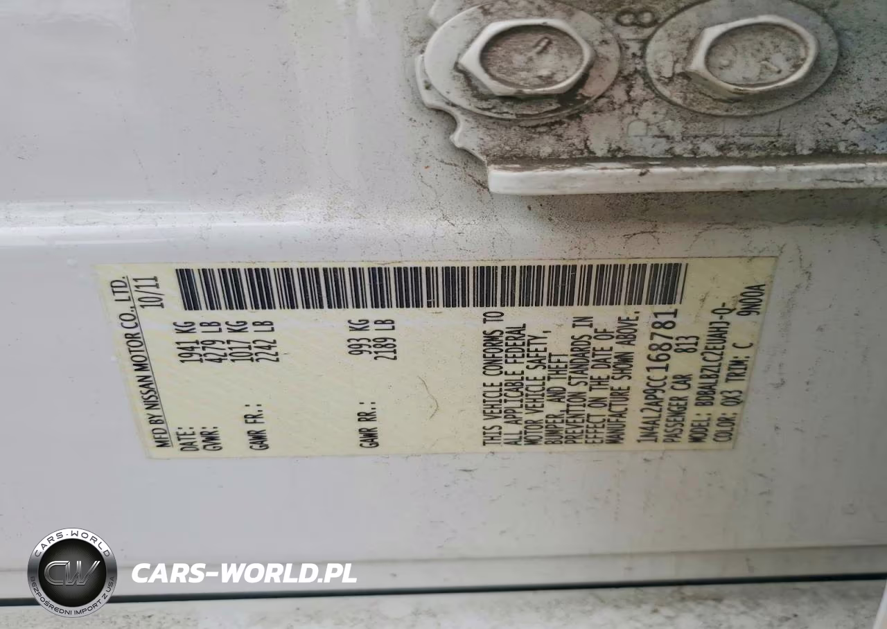 2012 Nissan Altima 2.5 VIN:1N4AL2AP9CC168781 - 12