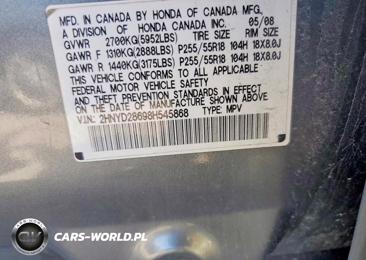 2008 Acura Mdx Technology VIN:2HNYD28698H545868 - 13