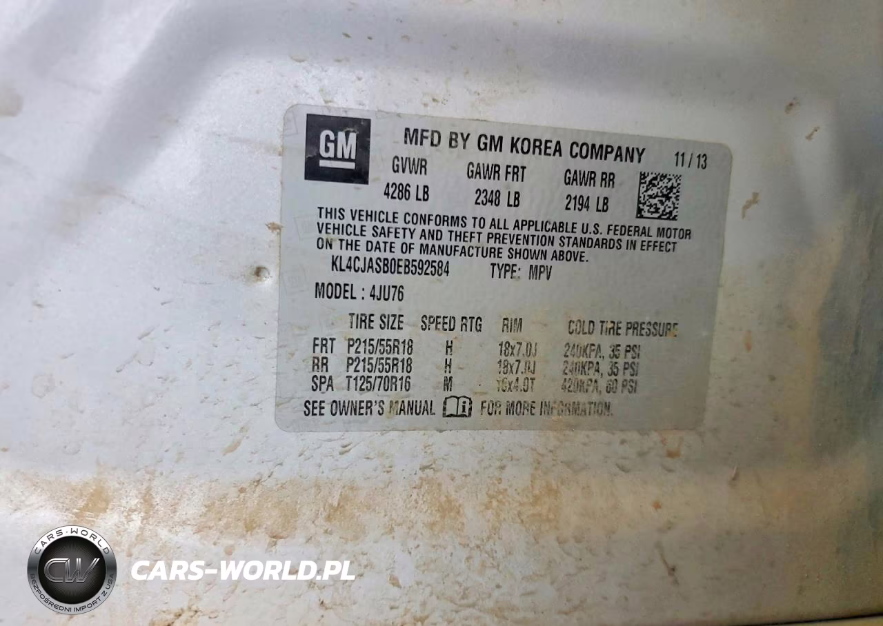 2014 Buick Encore VIN:KL4CJASB0EB592584 - 13