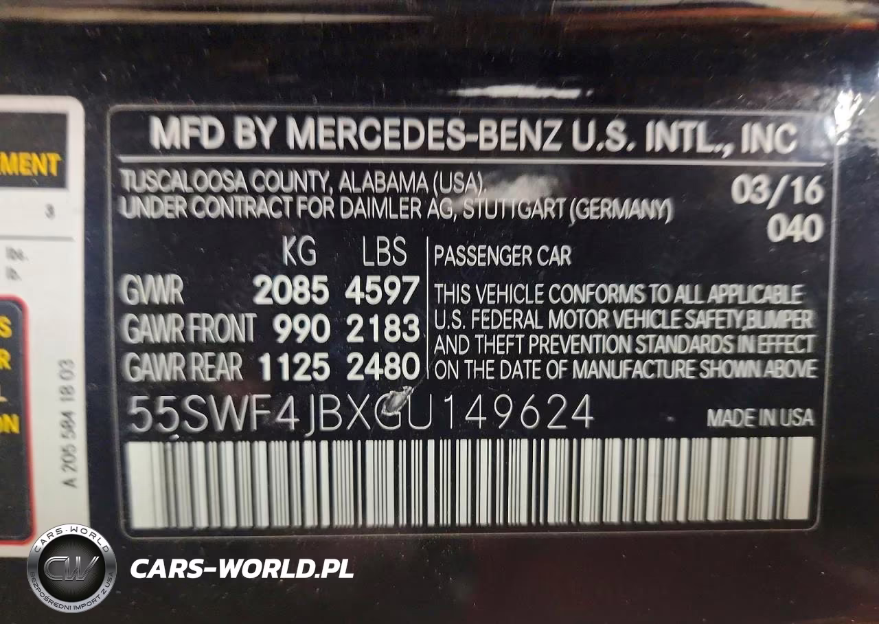 2016 Mercedes-Benz C 300 VIN:55SWF4JBXGU149624 - 12