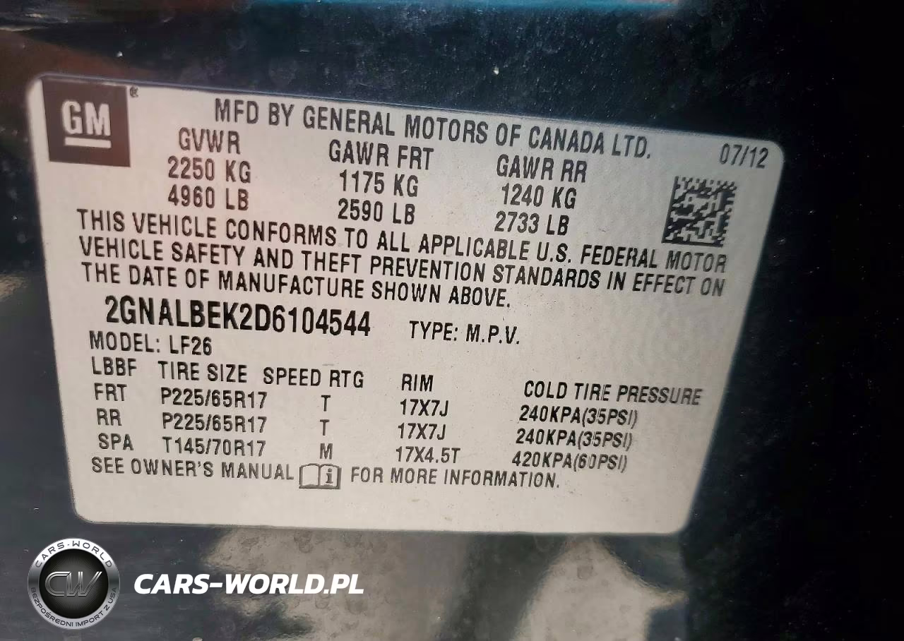 2013 Chevrolet Equinox VIN:2GNALBEK2D6104544 - 13
