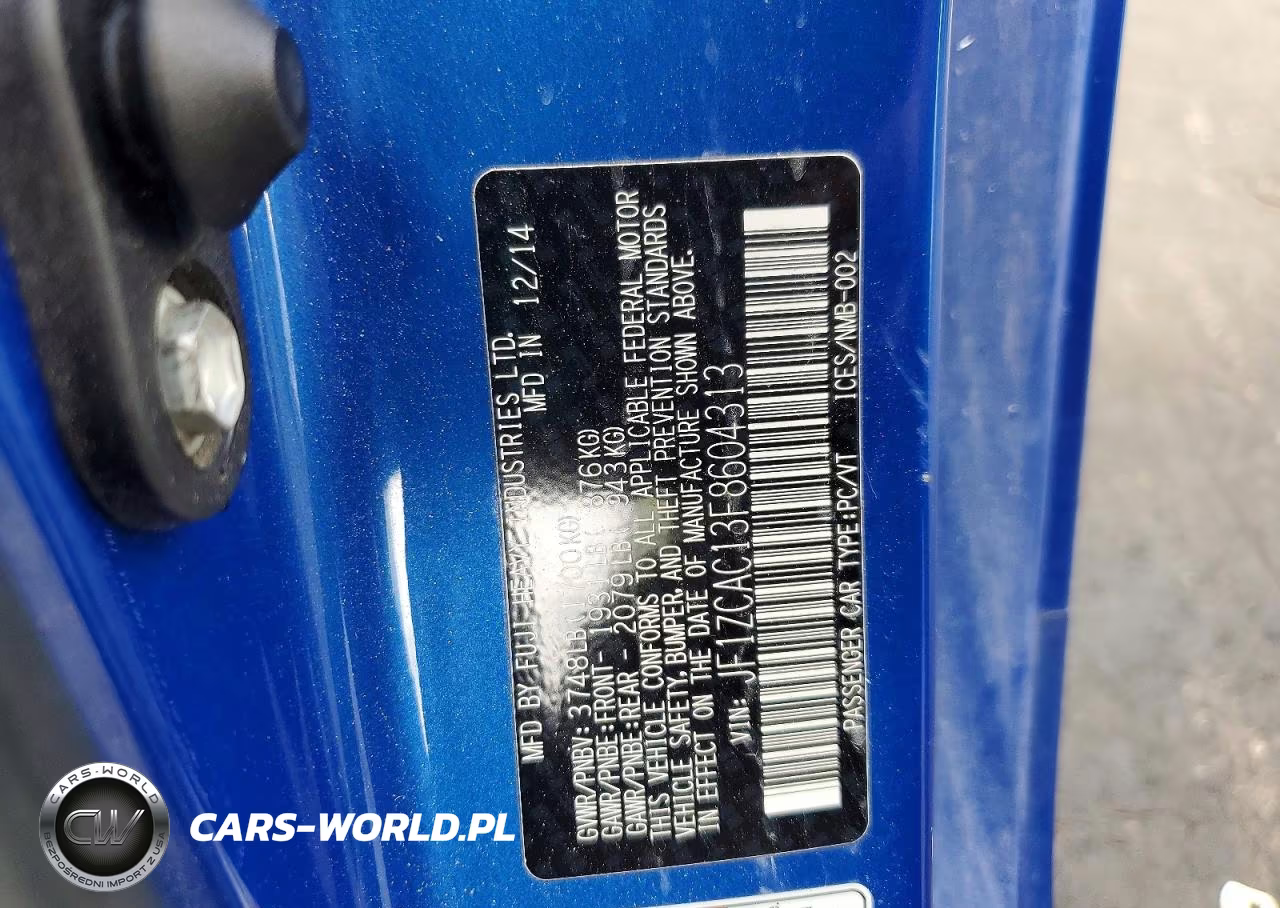 2015 Subaru Brz 2.0 Limited VIN:JF1ZCAC13F8604313 - 12