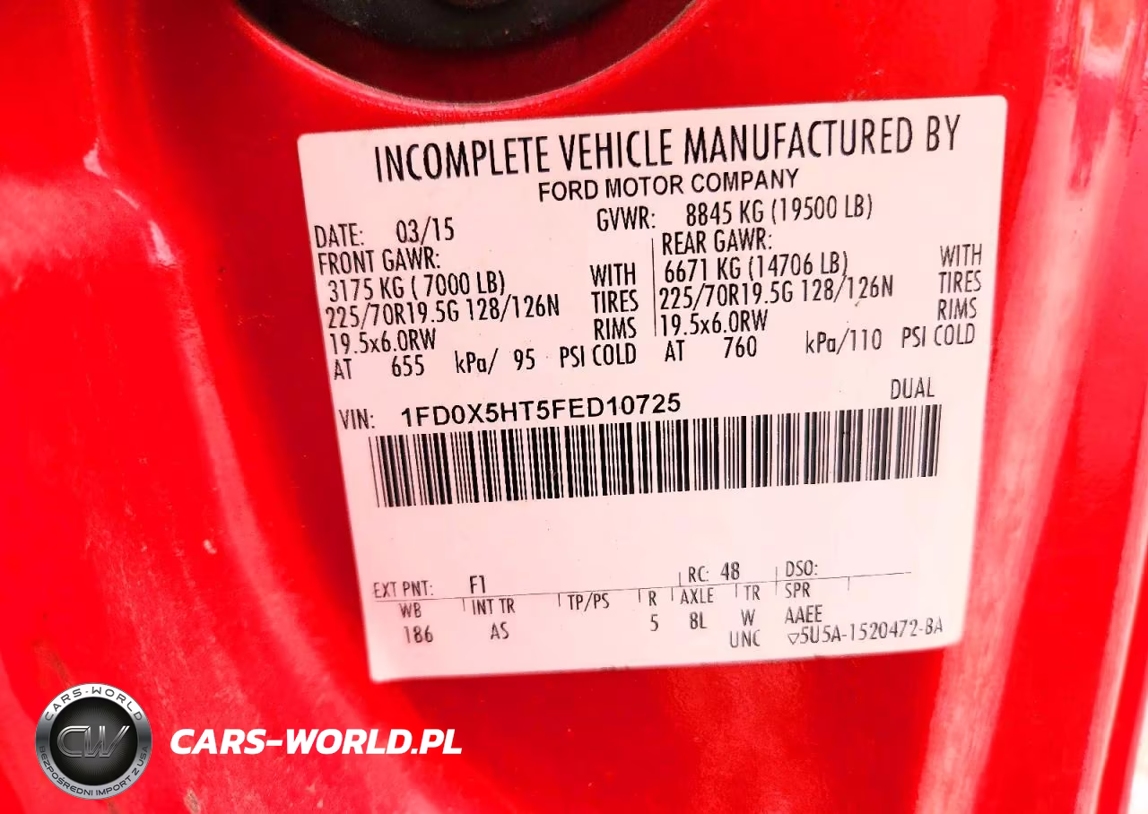 2015 Ford F550 Super Duty VIN:1FD0X5HT5FED10725 - 13