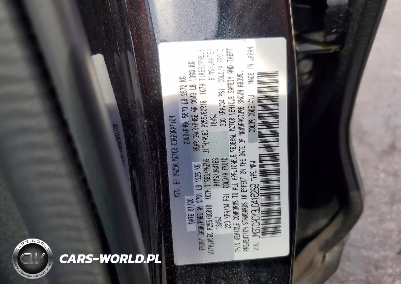 2020 Mazda Cx-9 Touring VIN:JM3TCACY3L0416289 - 13